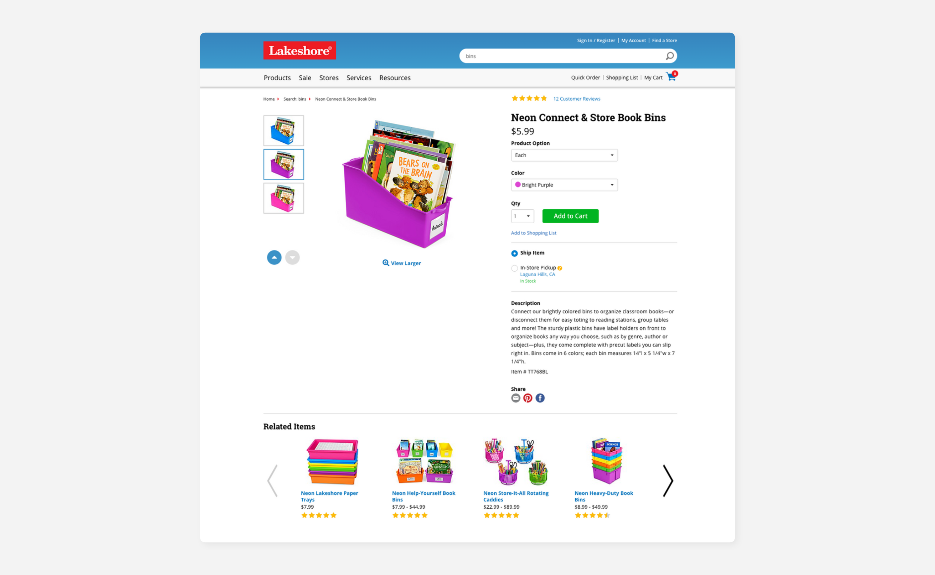 Product Detail Page